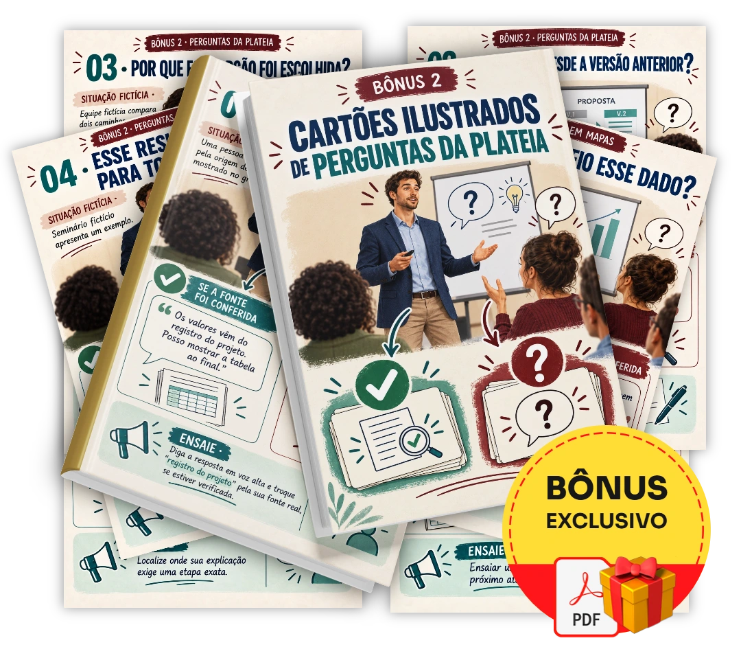 Cartões Ilustrados de Perguntas da Plateia